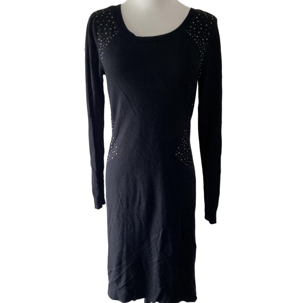 Smart Set Sweater dress black with rhinestones size M